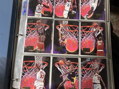Basketball cards in binder