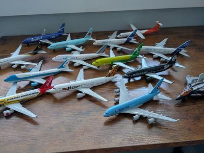 Diecast Airplane Model Collection - Qantas, United, Southwest, FedEx, Delta, Air France, Korean Air, Tiger Air