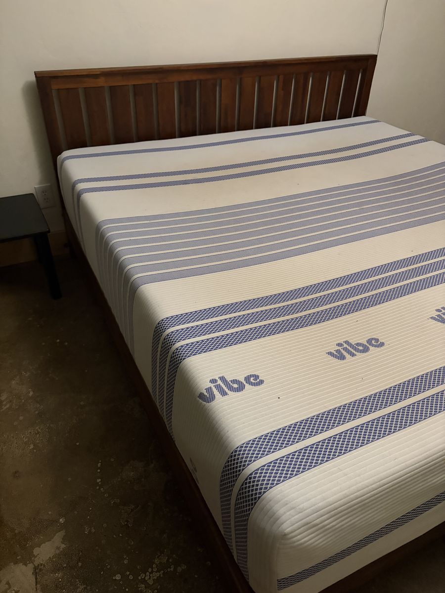 King bed frame and mattress
