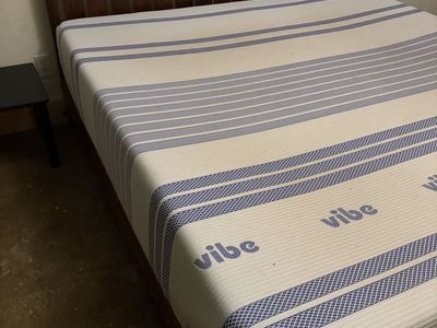 King bed frame and mattress