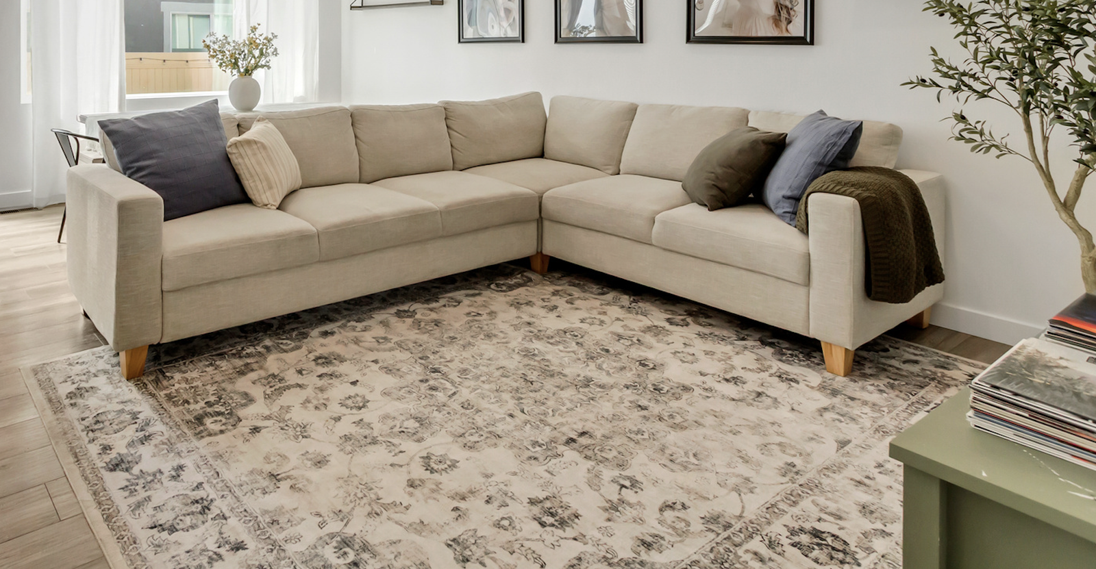 Sectional with pullout convertible sleeper