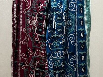 Anthropologie Silky Satin Printed Pajama Pants