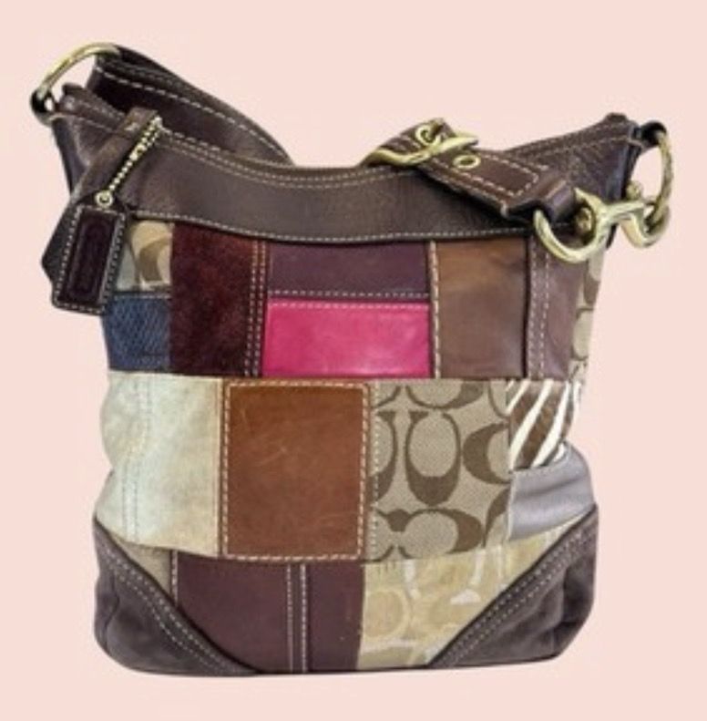 Vintage Y2K COACH BAG Patchwork Holiday AUTHENTIC