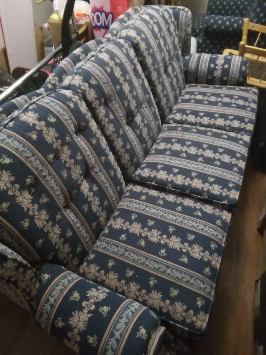 Three seater couch and chair