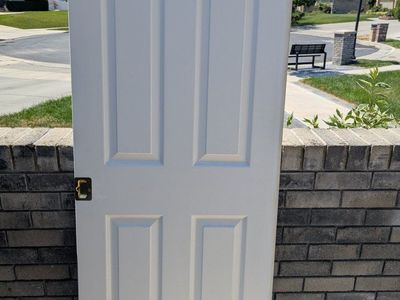 Used White Interior Door - 80"H x 27.5"W - 6 Panel Design