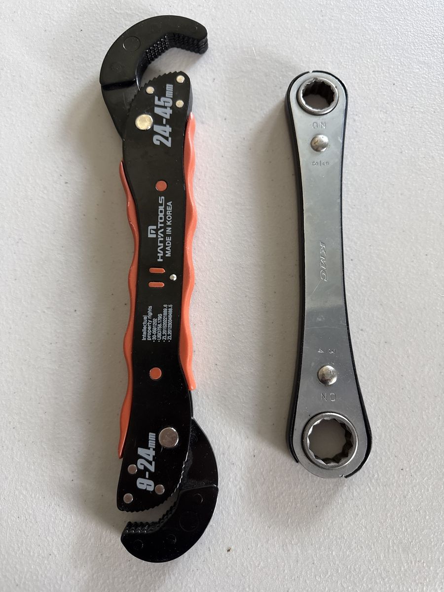 HANATOOLS Adjustable Wrench 9-24mm & 24-45mm Multi-function | KMC Ratchet Wrench Bike Tool