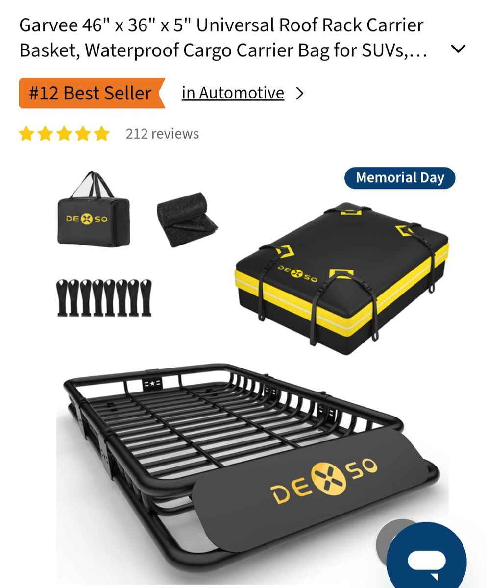 Roof top luggage carrier