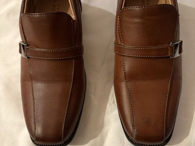 Young boys Perry Ellis Brown Leather Dress Shoes s