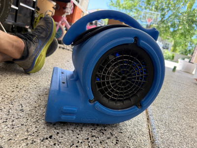 1/4 HP Air Mover Blower Fan for Water Damage Restoration, Blue