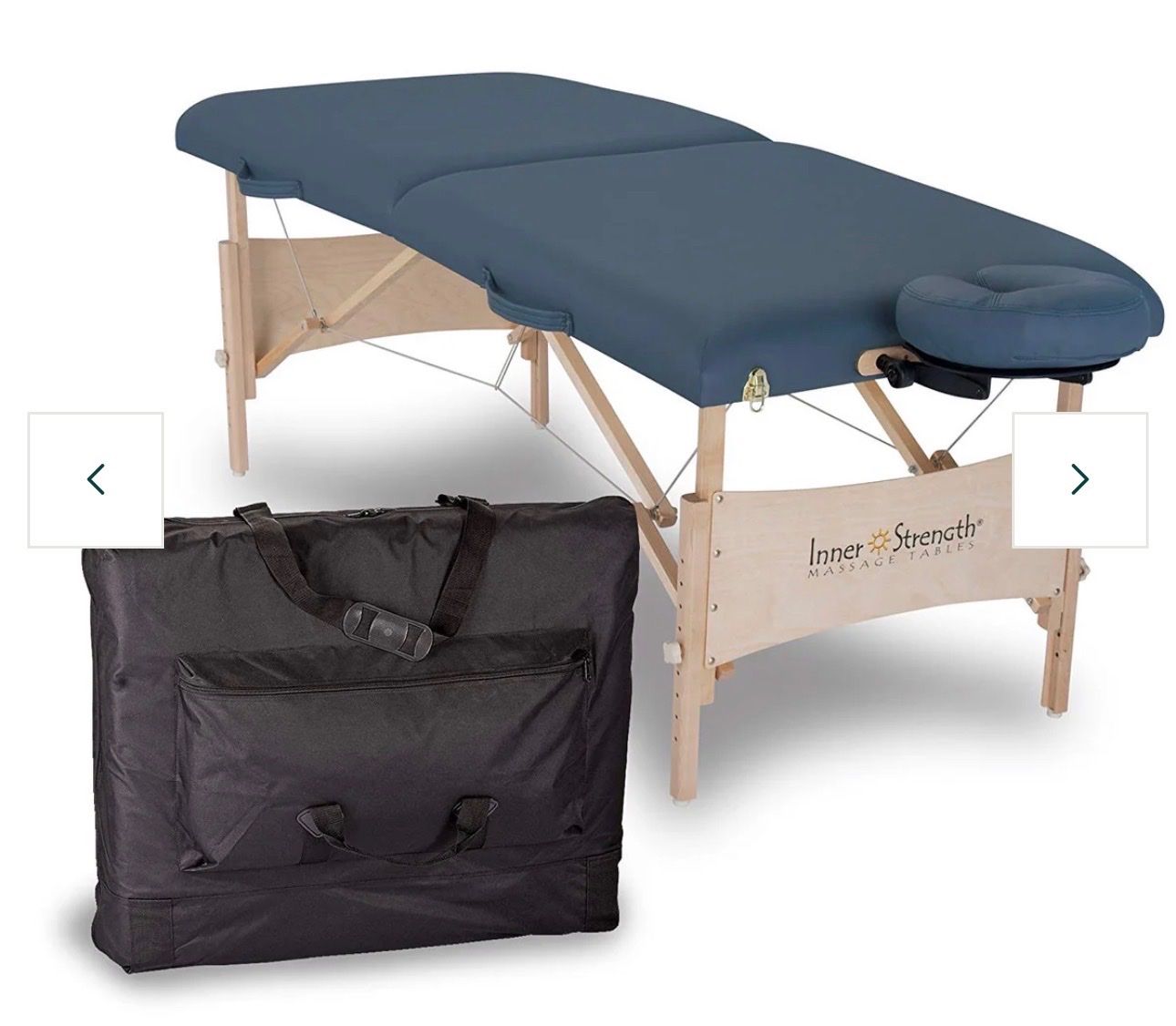 Portable Massage Table with Face Cradle and Carry Case - Blue