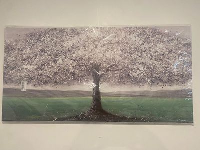 20" x 40" Whispers of the Still Meadow Canvas (Green, Gray, Black, White) Wrapped Artwork