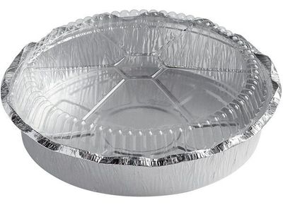 9" Round Foil Take-Out Pan with Dome Lid - 200/Case