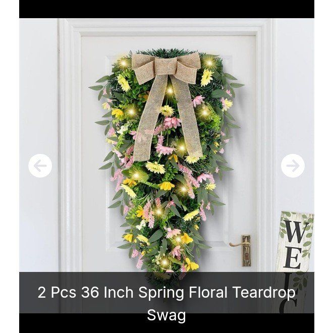 2 pc Spring Floral Swag (NEW)