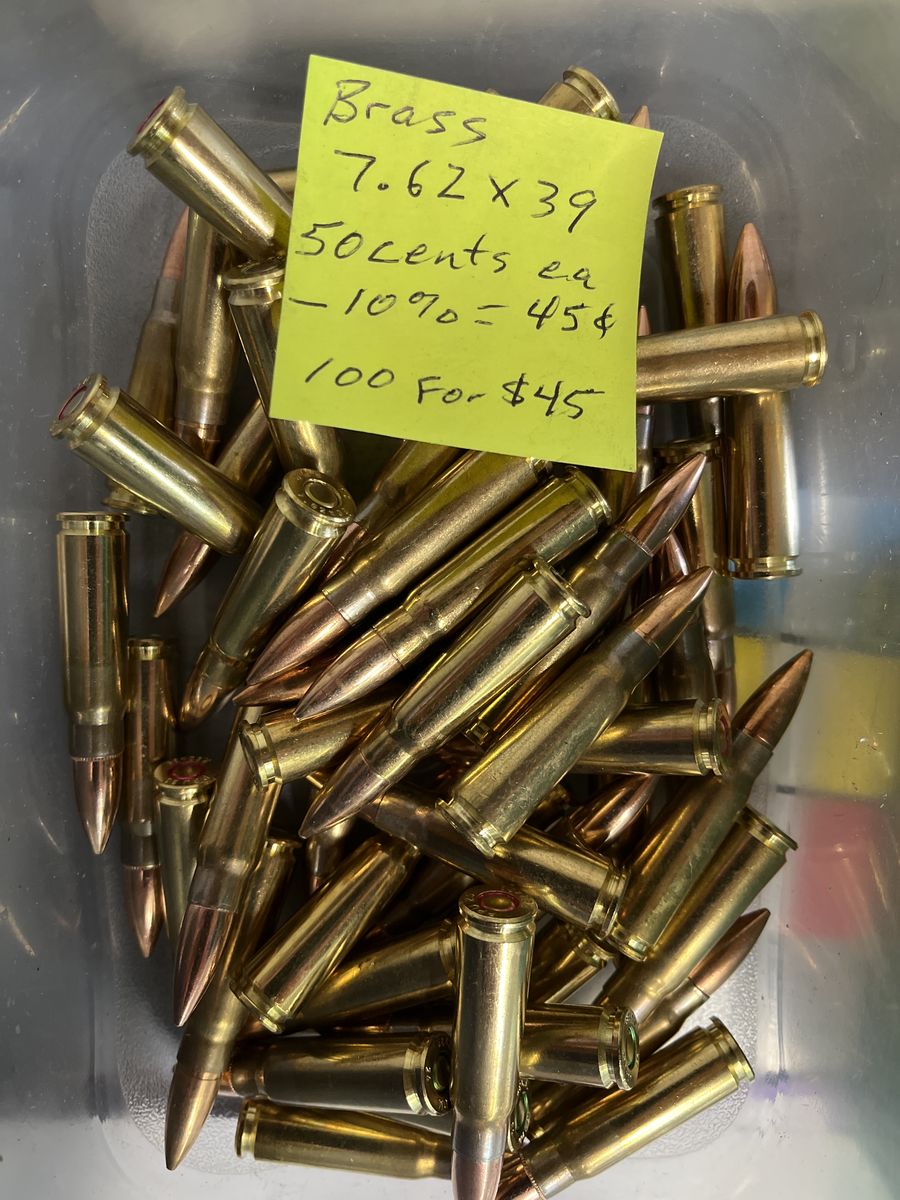 7.62x39 Factory Ammo. Steel Or Brass.