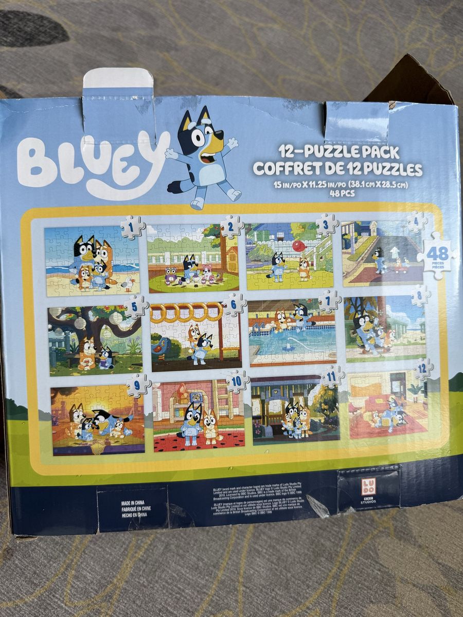 Bluey 12-Puzzle Pack