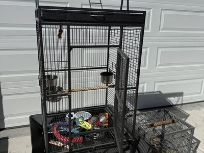 Bird Cage And Travel Cage