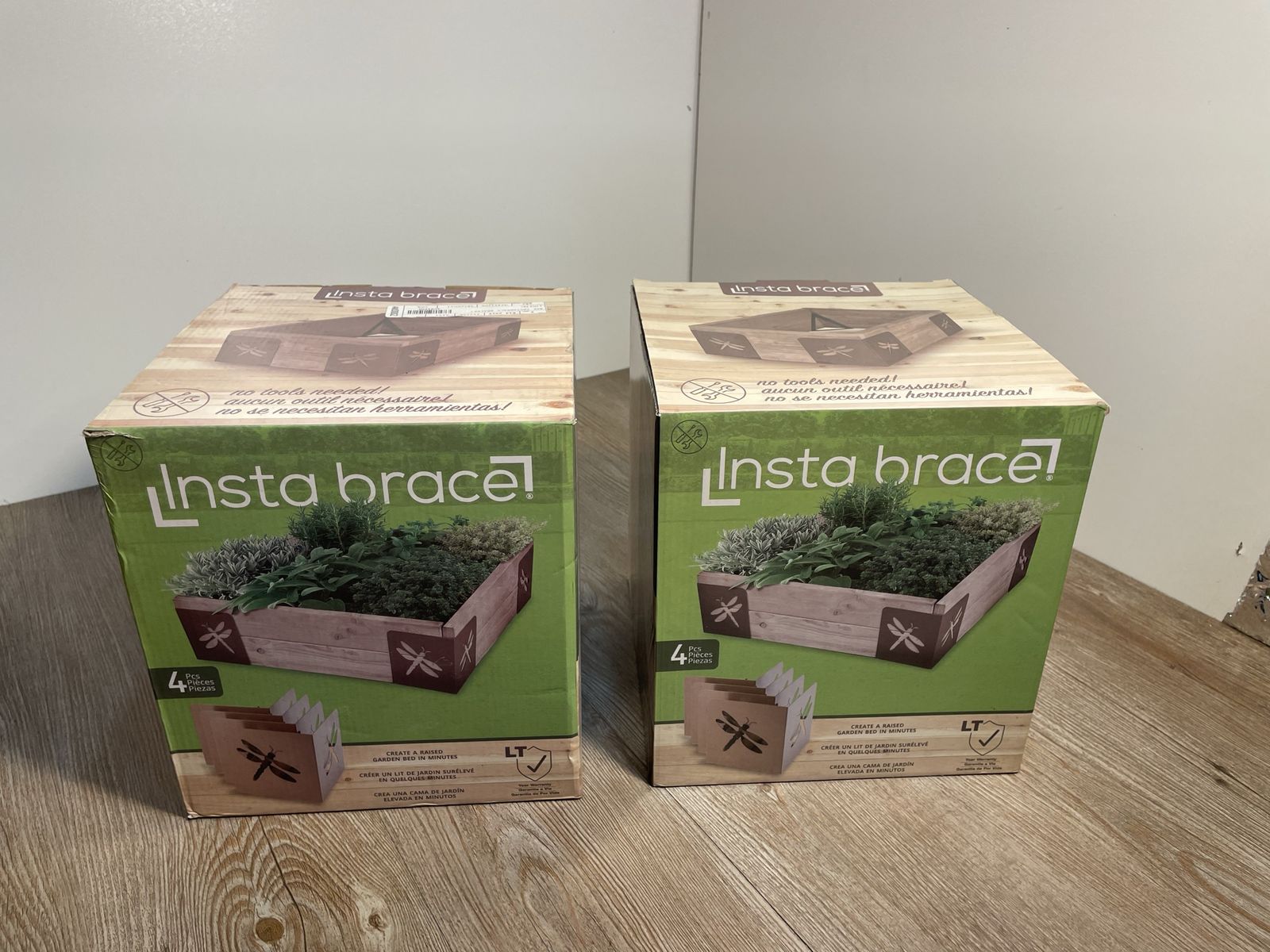2 - Bloom InstaBrace Steel Raised Garden Bed Brace w/ Dragonfly Cutout (8 Braces)