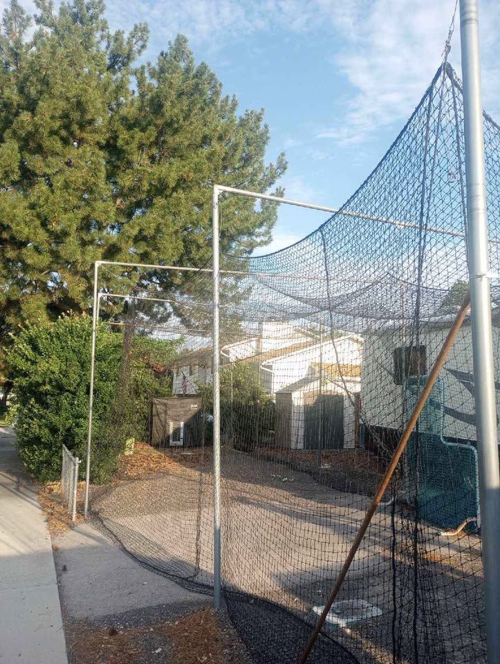 65'x20' Batting Cage, Softball/Baseball JUGS Pitching Machine, Pitcher's L-Screen, Batters Box Turf, BUNDLE