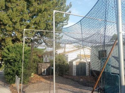 65'x20' Batting Cage, Softball/Baseball JUGS Pitching Machine, Pitcher's L-Screen, Batters Box Turf, BUNDLE