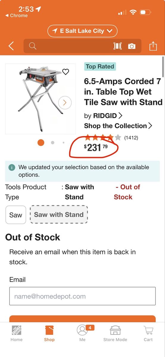 7in Tile Saw