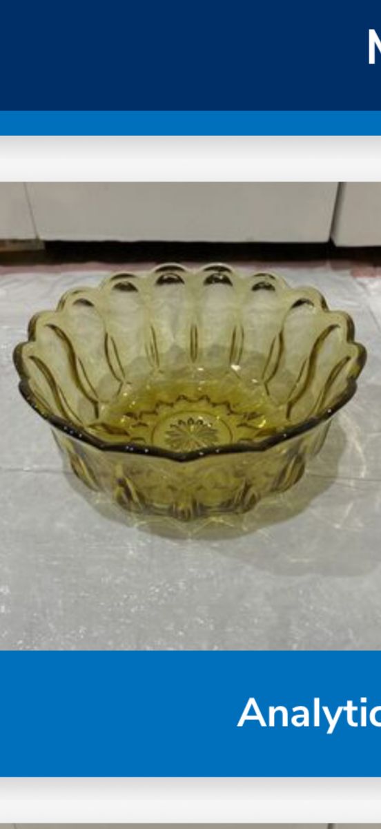 Georgous Vintage Light Amber ColorThumb Print Bowl