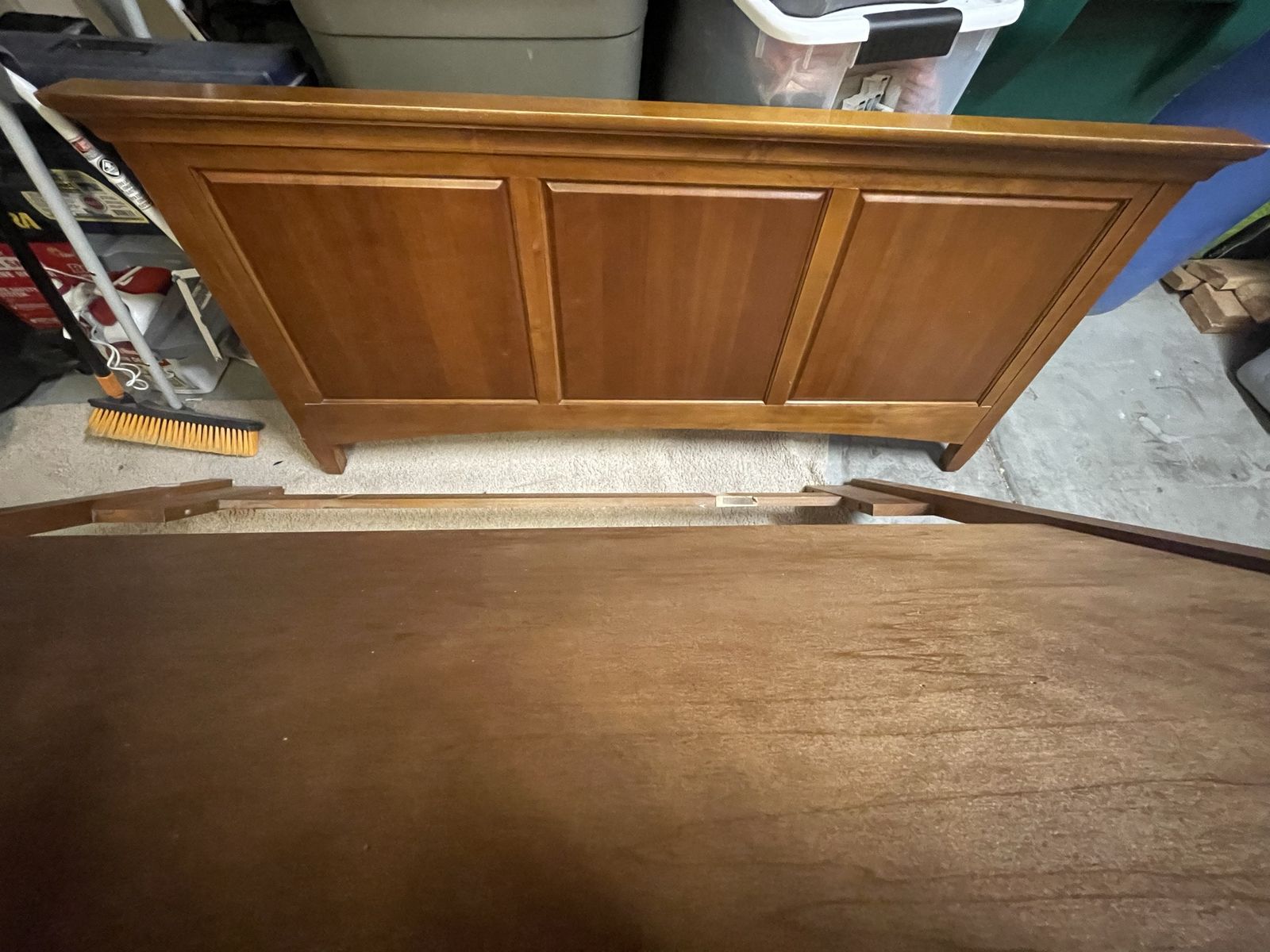 Solid maple queen bed frame 