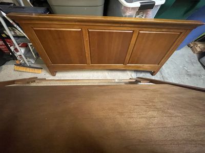 Solid maple queen bed frame