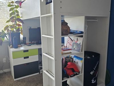 SMASTAD loft bed with desk