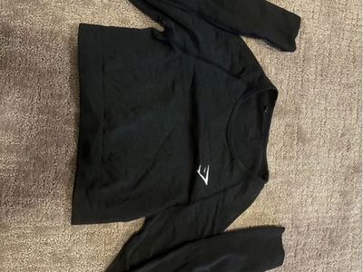 Gymshark Black Long Sleeve Crop Top