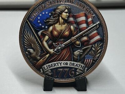1oz 1776 Liberty or Death Colorized .999 Copper Ro