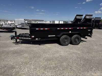2027 PJ Trailers 7x16 15.4k 83 Low-Pro High Side (DM) Scissor Lift Dump"