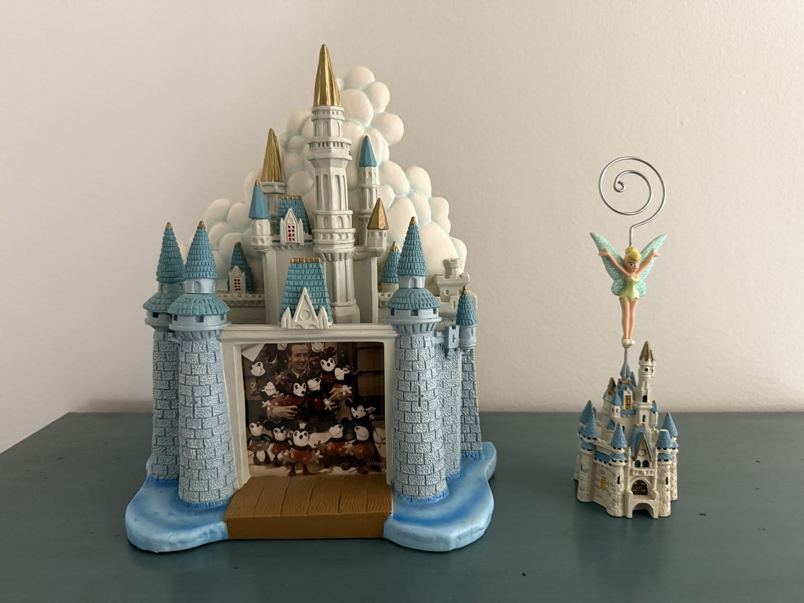 New Disney Cinderella Castle Resin 3D Picture Frame and Tinker Bell Castle Photo Clip