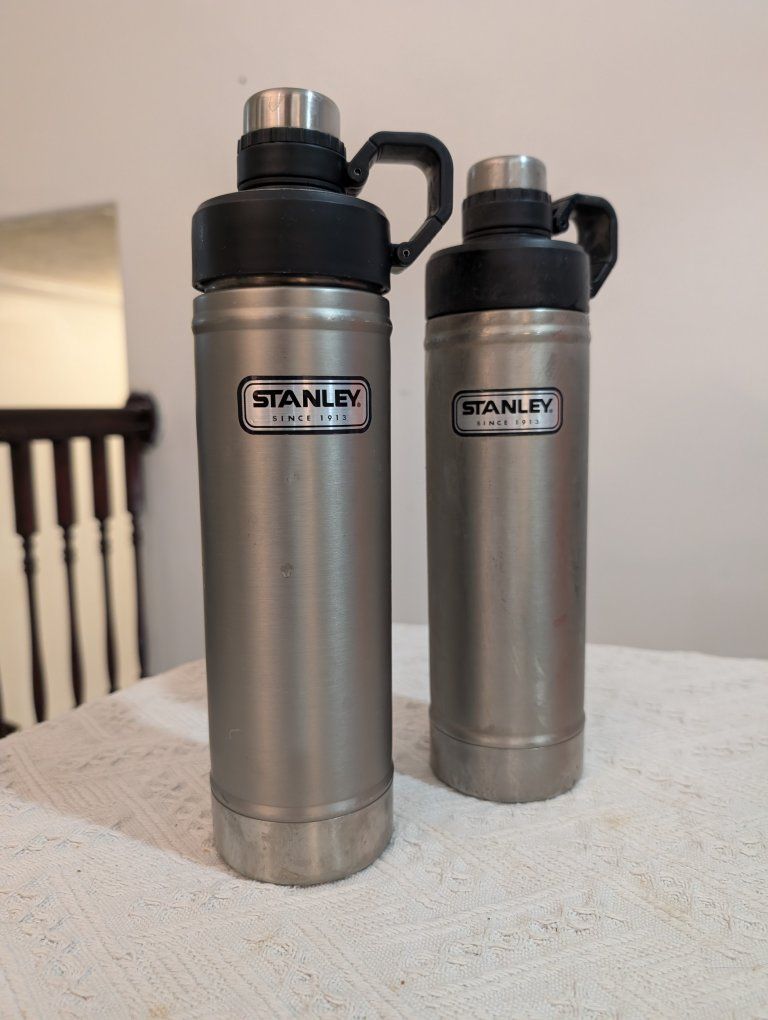 Set of 2 Stanley Stainless Steel Insulated Water Bottles with Carrying Handles