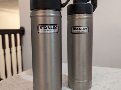 Set of 2 Stanley Stainless Steel Insulated Water Bottles with Carrying Handles