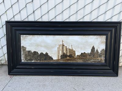 Logan Temple Framed Art – Black Antique Frame