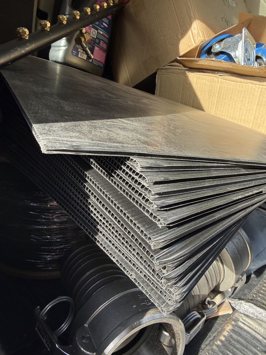 11 sheets of black poly