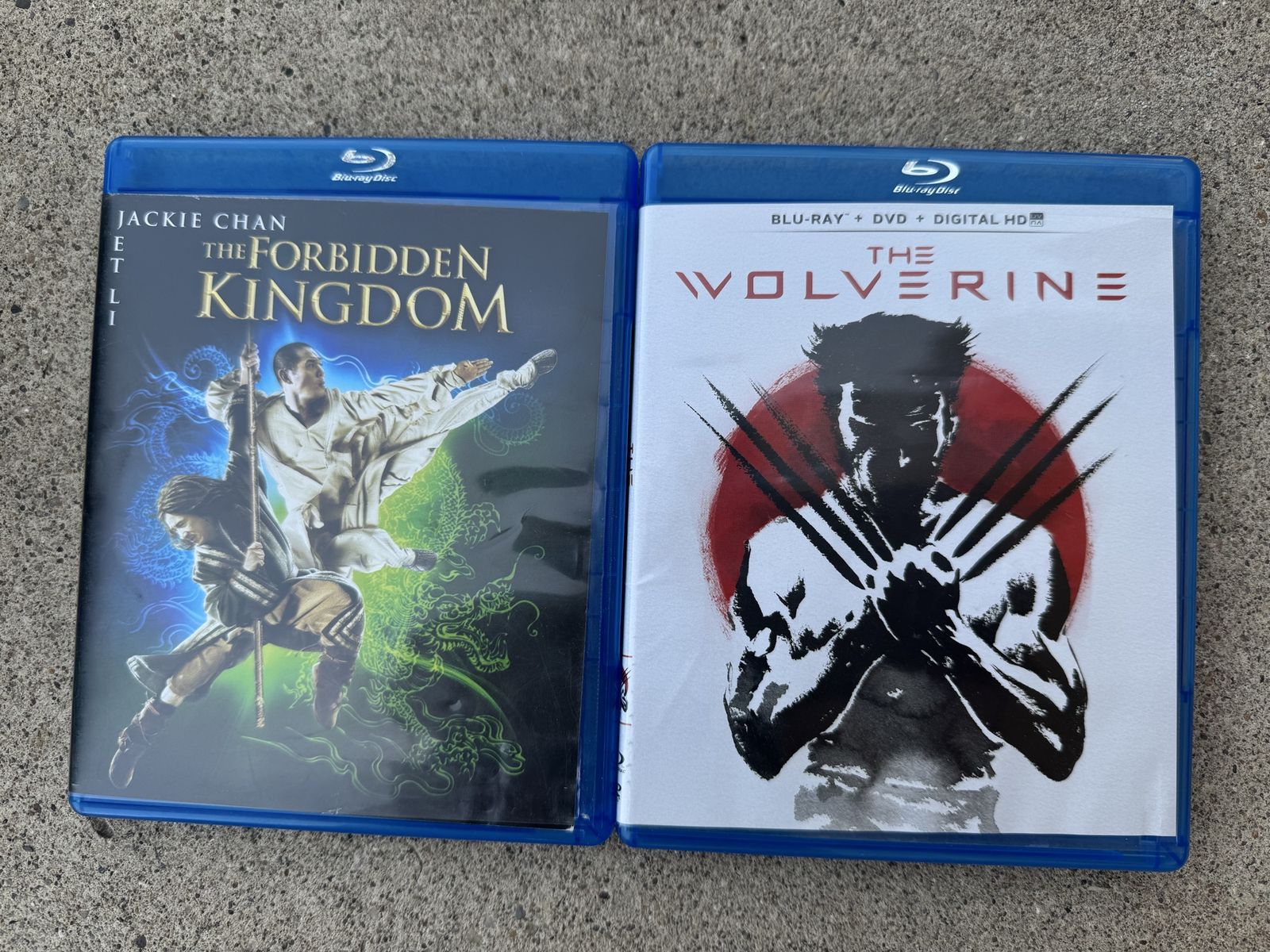 The Forbidden Kingdom & The Wolverine Blu-ray Disc Movie Set - Jackie Chan, Jet Li, Hugh Jackman