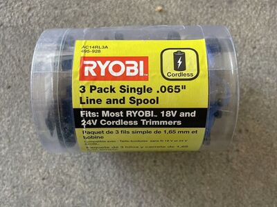 RYOBI Line String Replacement 3pk NEW