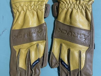 Truck Leather Work Gloves Tan Yellow Size Small