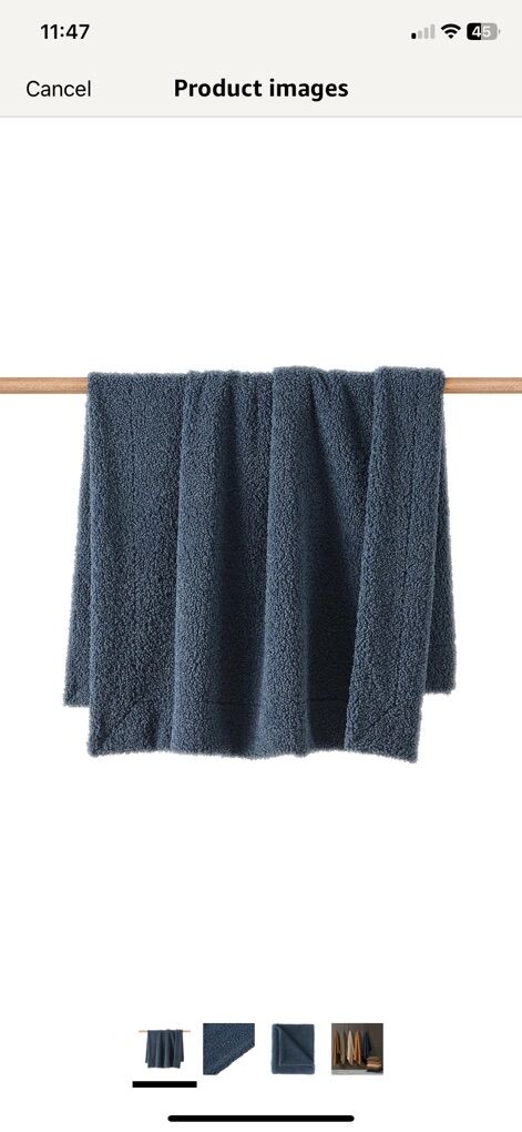 NWT HiEnd Teddy Throw Blanket 50x60 Midnight Blue