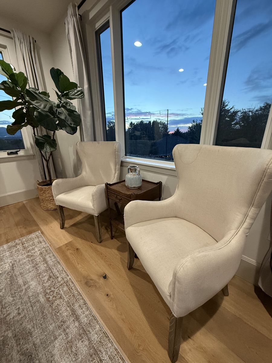 High wingback chairs