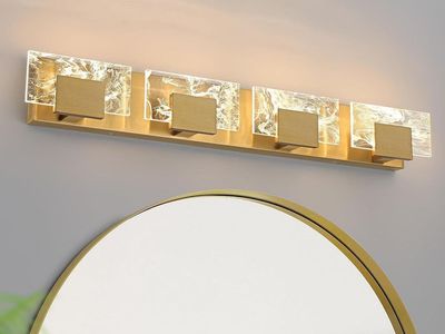 Brushed Gold 32" LED Vanity Light, 4-LED