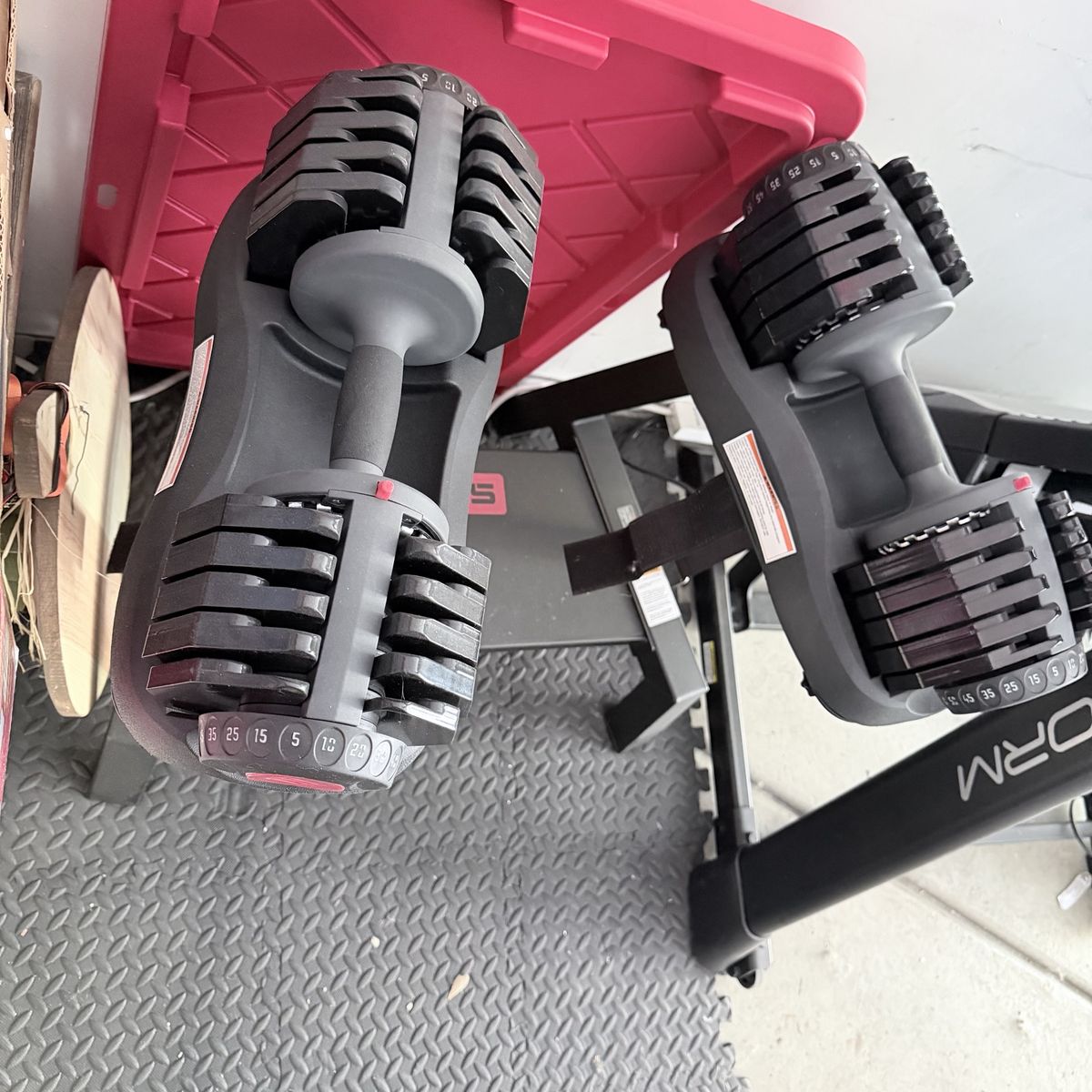 Echelon Adjustable Dumbbells & Stand