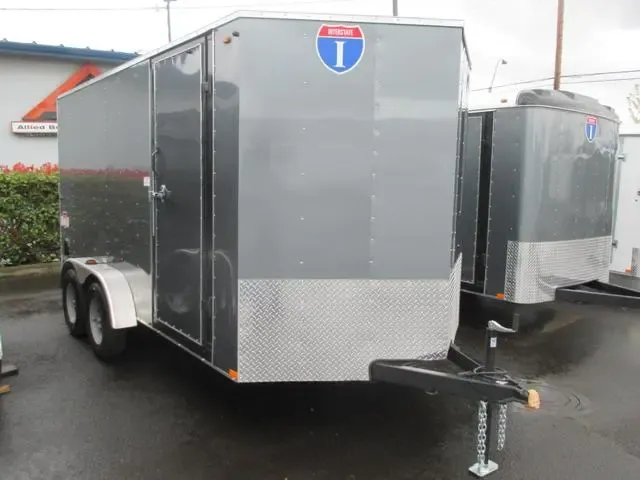 7 x 14 Interstate V-Nose Enclosed Cargo Trailer FREE INSPECTION