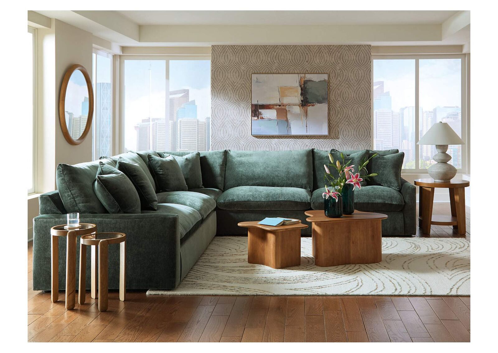 New Carriage View 3pc. Sectional Sofa - Living Room Furniture - Action Home Furniture