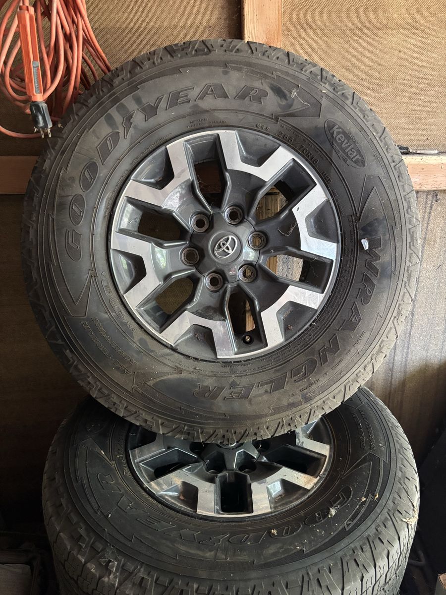 Toyota Tacoma Wheels and Goodyear Wrangler Kevlar Tires 265/70R16 