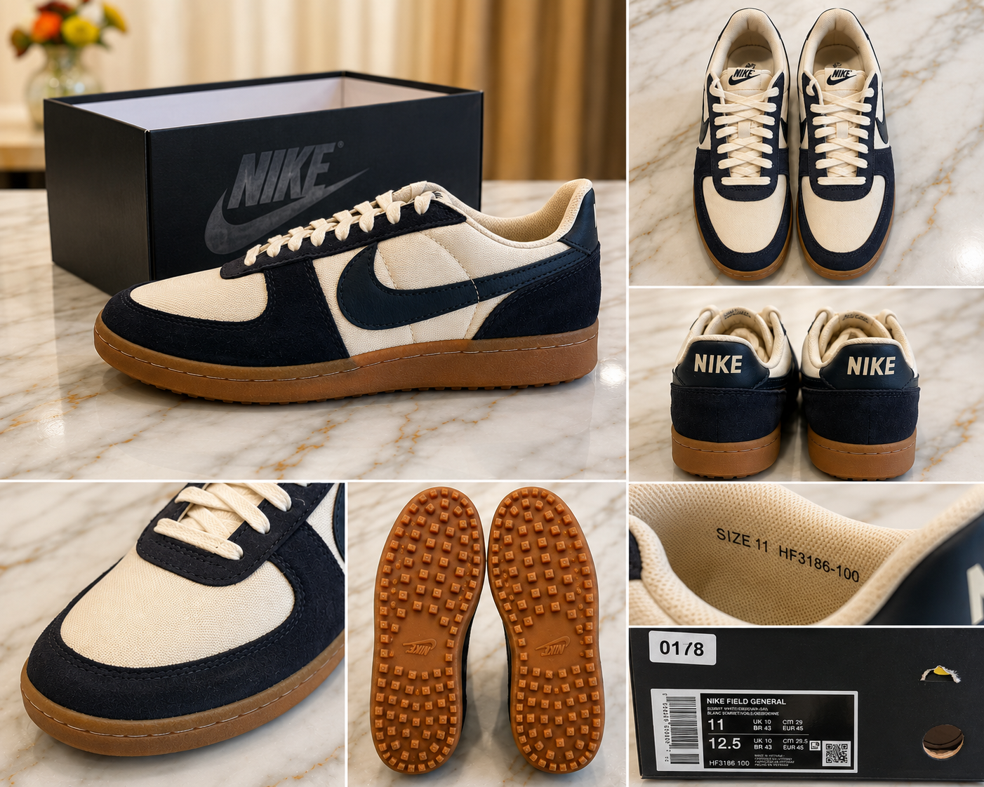 Nike Field General Men's Size 11 Sneakers – Black/Cream/Gum 