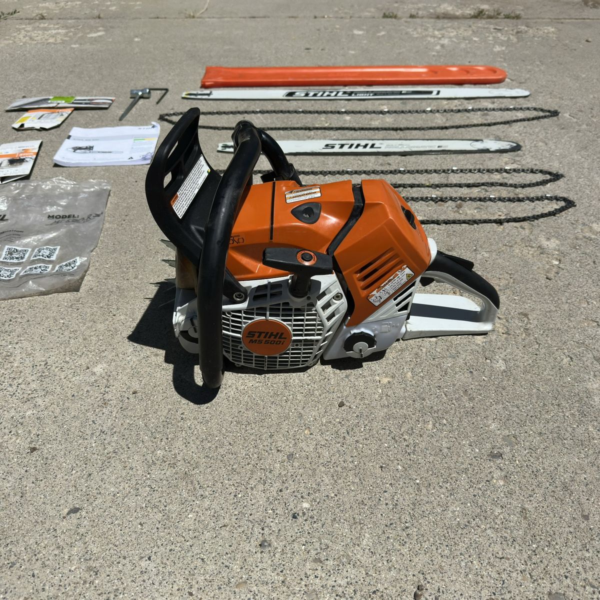 Stihl MS 500i R Chainsaw - Wrap Handle - 36" & 25" Bar w/ Chains