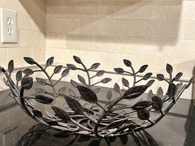 Rustic Metal Coffee Table Decor Basket