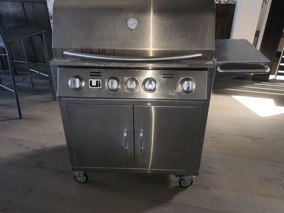 Urban Islands Stainless Steel Gas Grill with Rotisserie